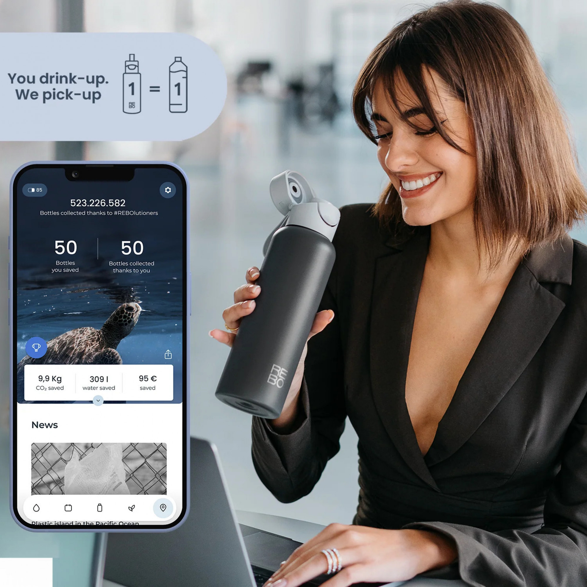 Розумна пляшка Rebo Smart Bottle-REBO SMART